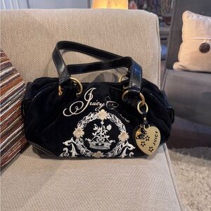 Juicy Couture Black and Cream Shoulder Bag